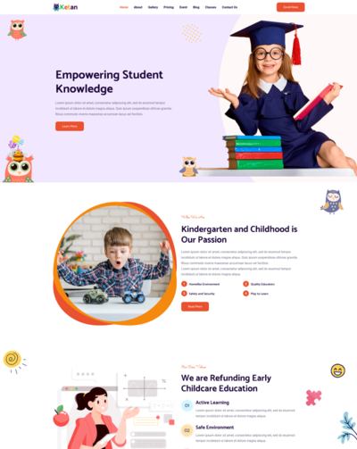 Ketan Website Template - Websites for childcare