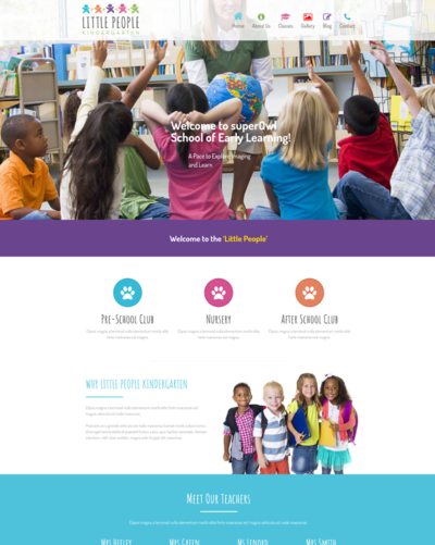 Kindergarten website template - Websitesforchildcare
