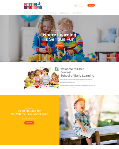 Website for daycare Supoerowl Template